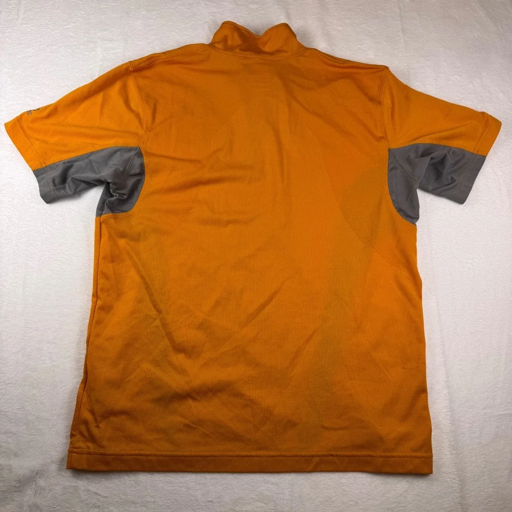 The North Face Flight Series Mens M M‎ Orange Gray Quarter Zip Vaporwick Shirt